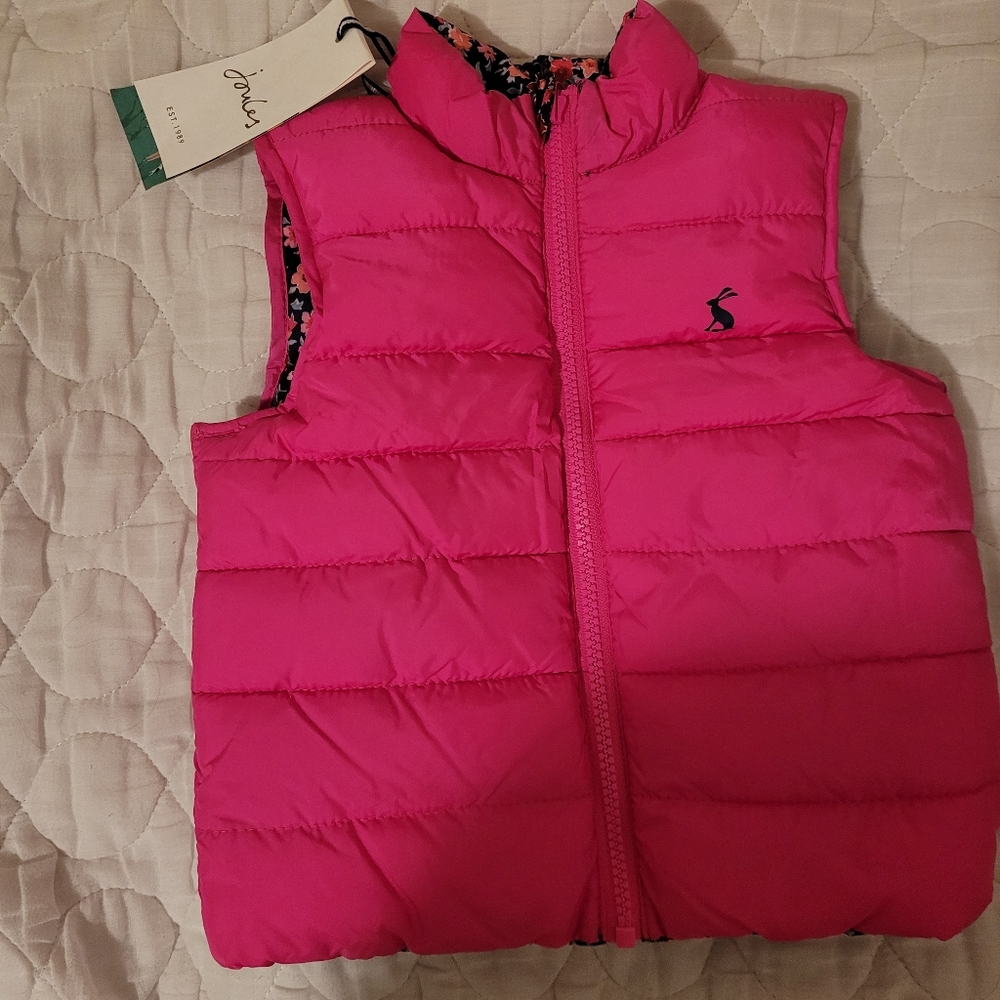 New pink two sides vest size 2 yr